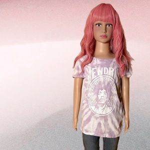 Karl Ferris Collection Lavender Tie-dye Jimmy Hendrix Band Tee